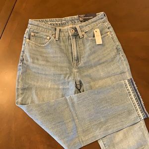 Talbots ankle jeans raw hem petite new with tags